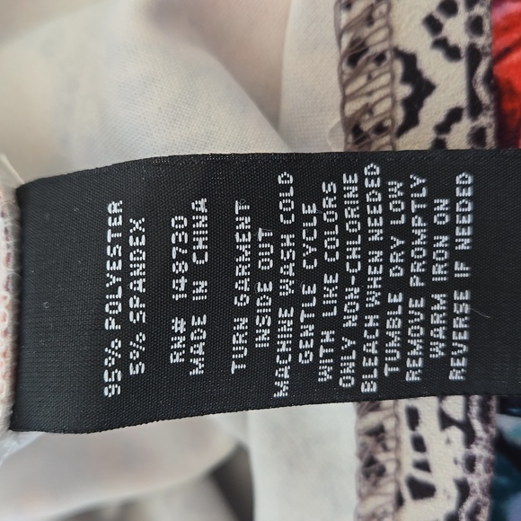 NWT ECI New York Dress Size 14 Black White Colorful Floral - Picture 10 of 10